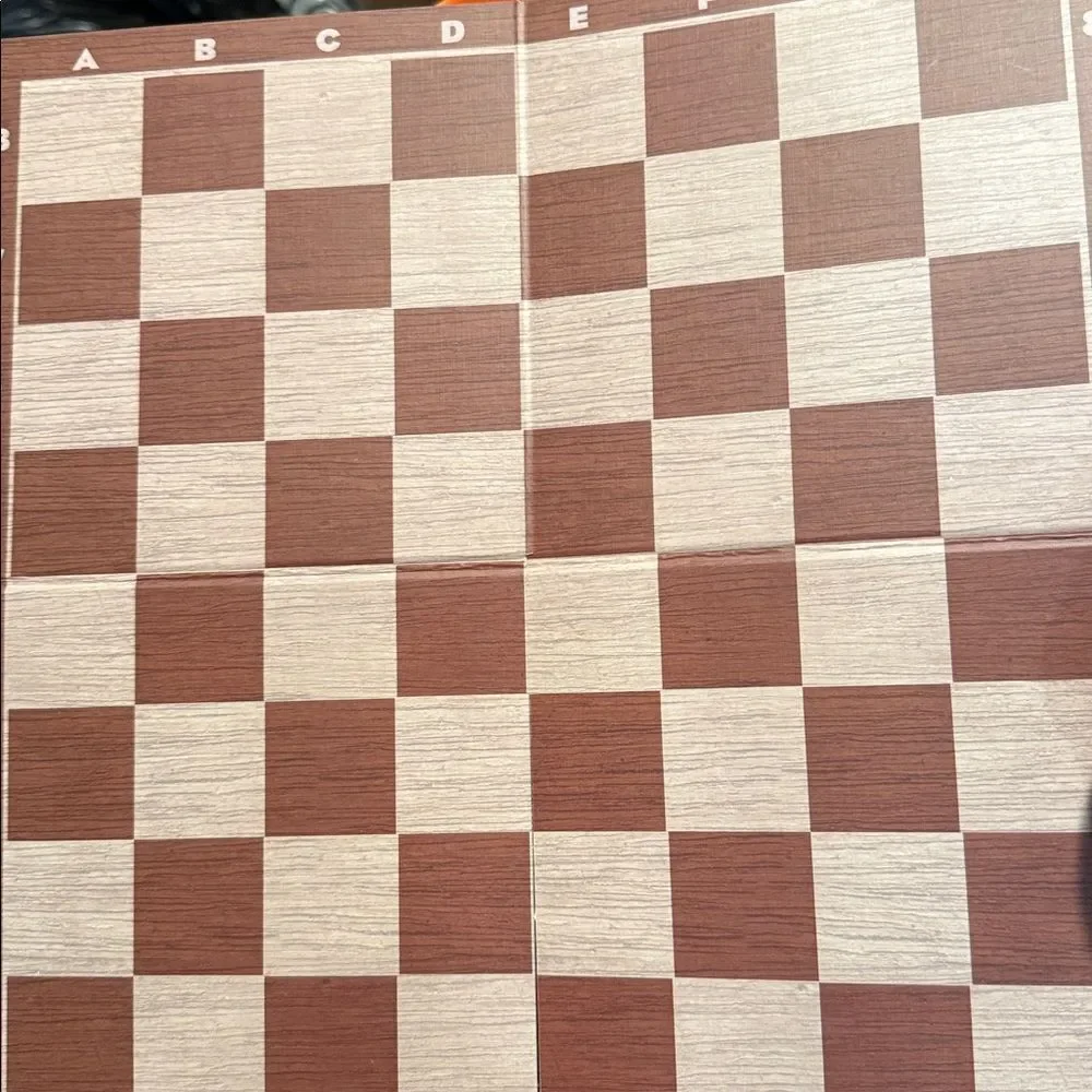 Z Gallerie Traditions Chess Checkers Tic Tac Toe Set - Brown and Cream